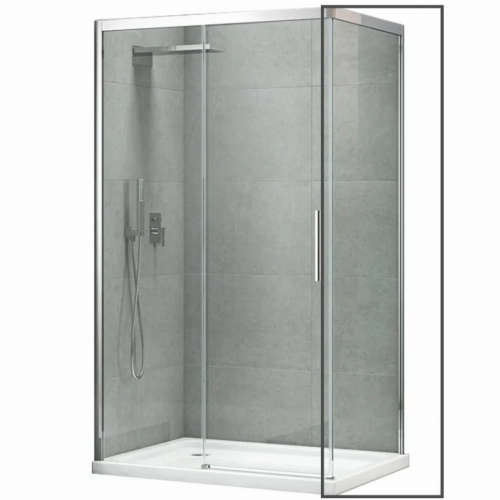 Бічна стінка до кабіни KOER SR SW05-90x200-TR-01 прозоре скло EASY CLEAN 6мм хром (KR5407)
