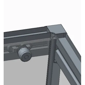 Бічна стінка до кабіни KOER SR SW05-90x200-TR-01 прозоре скло EASY CLEAN 6мм хром (KR5407)