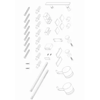 Бічна стінка до кабіни KOER SR SW01-90x200-TR-01 прозоре скло EASY CLEAN 8мм хром (KR5381)