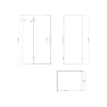 Бічна стінка до кабіни KOER SR SW04-80x200-TR-01 прозоре скло EASY CLEAN 10мм хром (KR5389)