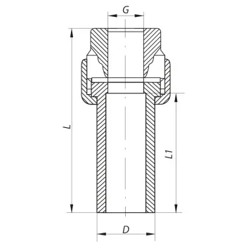 Розбірне різьбове з'єднання ВР 20x1 / 2F PPR Koer K0234.PRO (KP2599)