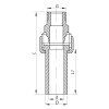Розбірне різьбове з'єднання НР 20x1 / 2M PPR KOER K0237.PRO (KP2602)