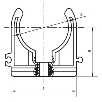 Кріплення для PPR труби 25 Koer K0075.PRO (KP0090)