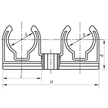 Подвійне кріплення для PPR труби 25 KOER K0081.PRO (KP0097)
