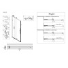 Двері у нішу Walk-In розсувні KOER SR SD07-120x200-R-TR-01 прозоре скло EASY CLEAN 8мм хром (KR5773)