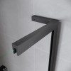 Дверь в нишу Walk-In раздвижная KOER SR SD07-120x200-R-TR-07 прозрачное стекло EASY CLEAN 8мм графит (KR5775)