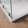 Двері у нішу Walk-In розсувні KOER SR SD07-120x200-L-TR-01 прозоре скло EASY CLEAN 8мм хром (KR5686)