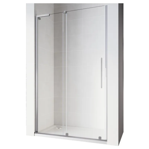 Двері у нішу Walk-In розсувні KOER SR SD07-120x200-L-TR-01 прозоре скло EASY CLEAN 8мм хром (KR5686)