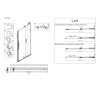 Дверь в нишу Walk-In раздвижная KOER SR SD07-120x200-L-TR-12 прозрачное стекло EASY CLEAN 8мм матовое золото (KR5687)