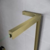 Дверь в нишу Walk-In раздвижная KOER SR SD07-120x200-R-TR-12 прозрачное стекло EASY CLEAN 8мм матовое золото (KR5774)
