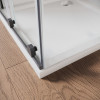 Дверь в нишу Walk-In раздвижная KOER SR SD07-120x200-R-TR-07 прозрачное стекло EASY CLEAN 8мм графит (KR5775)