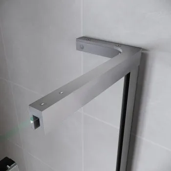 Двері у нішу Walk-In розсувні KOER SR SD07-120x200-R-TR-01 прозоре скло EASY CLEAN 8мм хром (KR5773)