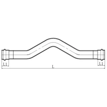 Обвід дворозтрубний KOER KQ.O15-2 PRESS-INOX AISI 304 15x15 (KR6442)