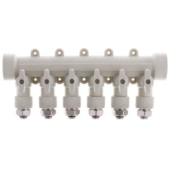 Распределительный коллектор на 6 контура (40x20) PPR Koer K0194.PRO (KP2559)