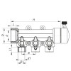 Коллектор теплого пола 3 контура (40x20) PPR Koer K0170.PRO (KP0220)