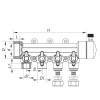 Розподільний колектор опалення 4-way з фітингом (40x20) PPR Koer K0192.PRO (KP2557)