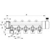 Коллектор теплого пола 5 контура (40x20) PPR Koer K0172.PRO (KP0222)