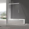 Шторки стеклянные на ванну раздвижные KOER SR BS06-120x150-TR-01 прозрачное стекло EASY CLEAN 6мм хром (KR5945)
