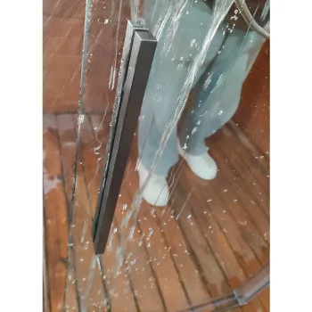 Шторки скляні на ванну розсувні KOER SR BS06-120x150-TR-07 прозоре скло EASY CLEAN 6мм графіт (KR5947)