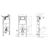 Инсталляция для подвесного унитаза KOER KT-0501-01 500x165x1125mm с панелью смыва KT-0601-01 хром (KR5168)
