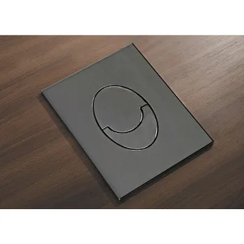 Панель смыва KOER KT-0606-07 157x198x3mm пластиковая, кнопка округленная (цвет графит) (KR5712)