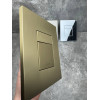 Панель смыва KOER KT-0607-12 157x198x3mm пластиковая, кнопка квадратная (цвет матовое золото) (KR5715)