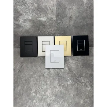 Панель смыва KOER KT-0607-03 157x198x3mm пластиковая, кнопка квадратная (цвет белый) (KR5714)