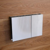 Панель смыва KOER KT-0610-STR-01 240x160x32mm пластиковая, кнопка квадратная (цвет хром с линейной структурой) (KR6147)