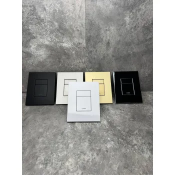 Панель смыва KOER KT-0607-03 157x198x3mm пластиковая, кнопка квадратная (цвет белый) (KR5714)