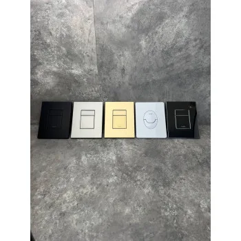 Панель смыва KOER KT-0607-05 157x198x3mm пластиковая, кнопка квадратная (цвет черный матовый) (KR5346)