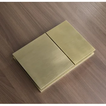 Панель смыва KOER KT-0610-12 240x160x32mm пластиковая, кнопка квадратная (цвет матовое золото) (KR6137)