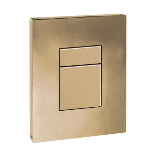 Панель смыва KOER KT-0607-12 157x198x3mm пластиковая, кнопка квадратная (цвет матовое золото) (KR5715)