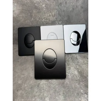 Панель смыва KOER KT-0606-01 157x198x3mm пластиковая, кнопка округленная (цвет хром) (KR5342)