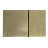 Панель змиву KOER KT-0610-12 240x160x32mm пластикова, кнопка квадратна (колір матове золото) (KR6137)
