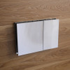 Панель смыва KOER KT-0610-STR-01 240x160x32mm пластиковая, кнопка квадратная (цвет хром с линейной структурой) (KR6147)