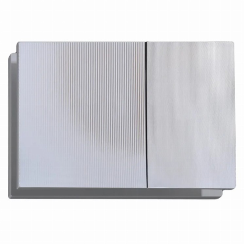 Панель смыва KOER KT-0610-STR-01 240x160x32mm пластиковая, кнопка квадратная (цвет хром с линейной структурой) (KR6147)
