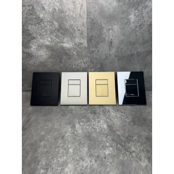 Панель смыва KOER KT-0607-01 157x198x3mm пластиковая, кнопка квадратная (цвет хром) (KR5344)