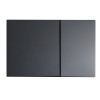 Панель змиву KOER KT-0610-05 240x160x32mm пластикова, кнопка квадратна (колір чорний матовий) (KR6136)