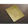 Панель смыва KOER KT-0607-12 157x198x3mm пластиковая, кнопка квадратная (цвет матовое золото) (KR5715)