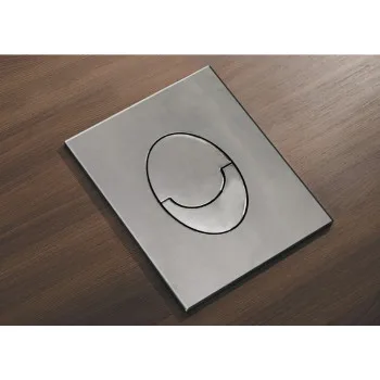 Панель смыва KOER KT-0606-02 157x198x3mm пластиковая, кнопка округленная (SS COLOR) (KR6238)