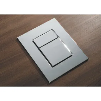 Панель смыва KOER KT-0607-02 157x198x3mm пластиковая, кнопка квадратная (SS COLOR) (KR6239)