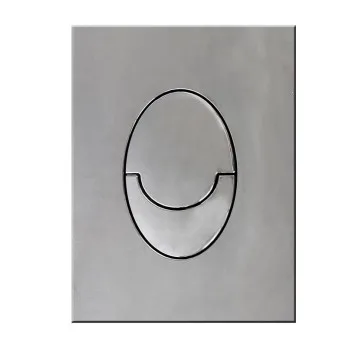 Панель смыва KOER KT-0606-02 157x198x3mm пластиковая, кнопка округленная (SS COLOR) (KR6238)