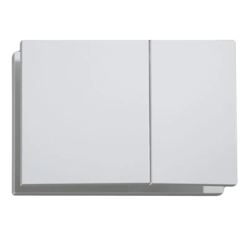 Панель смыва KOER KT-0610-03 240x160x32mm пластиковая, кнопка квадратная (цвет белый) (KR6134)