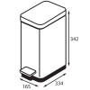 Мусорное ведро с плавным закрытием прямоугольное KOER TC-010210-08 10 л (цвет белый) (KR5598)