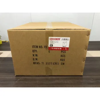 Відро для сміття з плавним закриттям прямокутне KOER TC-010210-08 10 л (колір білий) (KR5598)