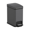 Мусорное ведро с плавным закрытием прямоугольное KOER TC-010108-07 8 л (цвет графит) (KR5591)