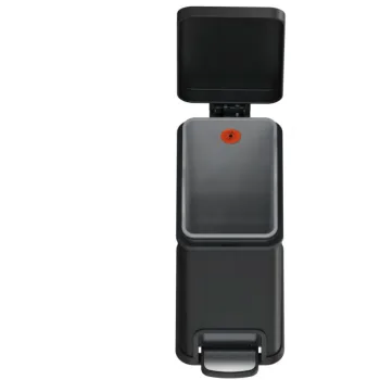 Відро для сміття з плавним закриттям прямокутне KOER TC-010108-05 8 л (колір чорний) (KR5593)