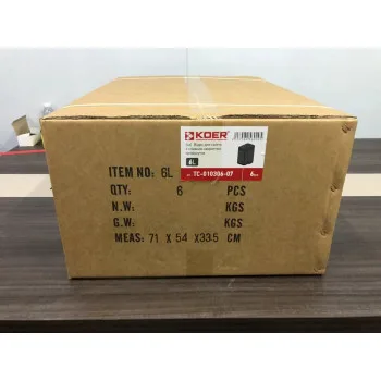 Відро для сміття з плавним закриттям прямокутне KOER TC-010306-07 6 л (колір графіт) (KR5602)