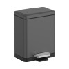 Мусорное ведро с плавным закрытием прямоугольное KOER TC-010315-07 15 л (цвет графит) (KR5604)