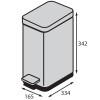 Мусорное ведро с плавным закрытием прямоугольное KOER TC-010210-02 10 л (цвет нержавейка) (KR5597)